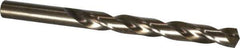 Hertel - 7/16" 135° Cobalt Jobber Drill - Oxide/Gold Finish, Right Hand Cut, Spiral Flute, Straight Shank, 5-1/2" OAL, Split Point - USA Tool & Supply