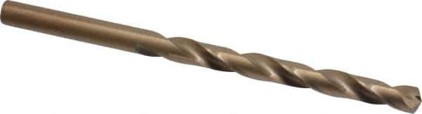 Hertel - Letter A 135° Cobalt Jobber Drill - Oxide/Gold Finish, Right Hand Cut, Spiral Flute, Straight Shank, 3-7/8" OAL, Split Point - USA Tool & Supply