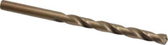 Hertel - Letter A 135° Cobalt Jobber Drill - Oxide/Gold Finish, Right Hand Cut, Spiral Flute, Straight Shank, 3-7/8" OAL, Split Point - USA Tool & Supply