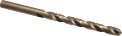 Hertel - Letter J 135° Cobalt Jobber Drill - Oxide/Gold Finish, Right Hand Cut, Spiral Flute, Straight Shank, 4-1/8" OAL, Split Point - USA Tool & Supply