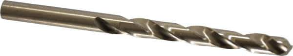 Hertel - Letter N 135° Cobalt Jobber Drill - Oxide/Gold Finish, Right Hand Cut, Spiral Flute, Straight Shank, 4-3/8" OAL, Split Point - USA Tool & Supply