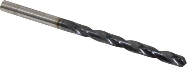 Hertel - 7/32" 135° Cobalt Jobber Drill - TiAlN Finish, Right Hand Cut, Spiral Flute, Straight Shank, 3-3/4" OAL, Split Point - USA Tool & Supply