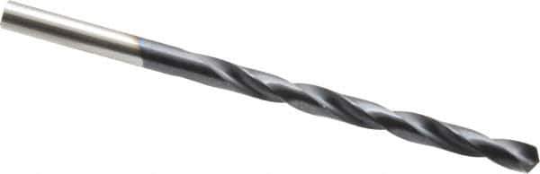 Hertel - #7 135° Cobalt Jobber Drill - TiAlN Finish, Right Hand Cut, Spiral Flute, Straight Shank, 3-5/8" OAL, Split Point - USA Tool & Supply