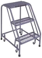 Cotterman - 30" 3 Step Ladder - 350 Lb Capacity, 30" Platform Height, 20" Base Width x 26" Depth, Grip Strut - USA Tool & Supply