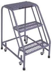 Cotterman - 30" 3 Step Ladder - 350 Lb Capacity, 30" Platform Height, 20" Base Width x 26" Depth, Grip Strut - USA Tool & Supply