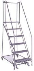 Ballymore - 90" 6 Step Ladder - 350 Lb Capacity, 60" Platform Height, 30" Base Width x 46" Depth, Grip Strut - USA Tool & Supply