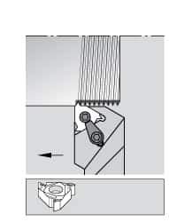 Kennametal - External Thread, Right Hand Cut, 3/4" Shank Width x 3/4" Shank Height Indexable Threading Toolholder - 5" OAL, LT 16ER Insert Compatibility, LSS Toolholder, Series LT Threading - USA Tool & Supply