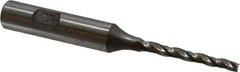 Made in USA - 0.5° Taper Angle per Side, 1/8" Small End Diam, 1-1/4" LOC, High Speed Steel 3 Flute Tapered Square End Mill - 3-1/4" OAL, 3/8" Shank Diam, Spiral Flute - USA Tool & Supply