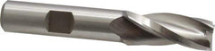 Made in USA - 1.5° Taper Angle per Side, 1/2" Small End Diam, 1-1/4" LOC, High Speed Steel 3 Flute Tapered Square End Mill - 3-1/4" OAL, 1/2" Shank Diam, Spiral Flute - USA Tool & Supply