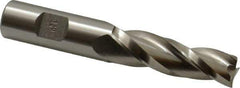 Made in USA - 1.5° Taper Angle per Side, 5/8" Small End Diam, 2-1/4" LOC, High Speed Steel 3 Flute Tapered Square End Mill - 4-1/2" OAL, 3/4" Shank Diam, Spiral Flute - USA Tool & Supply