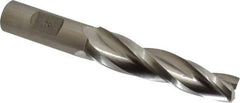 Made in USA - 2° Taper Angle per Side, 5/8" Small End Diam, 3-1/4" LOC, High Speed Steel 3 Flute Tapered Square End Mill - 5-1/2" OAL, 3/4" Shank Diam, Spiral Flute - USA Tool & Supply