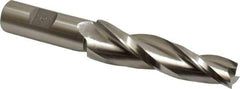 Made in USA - 3° Taper Angle per Side, 5/8" Small End Diam, 3-1/4" LOC, High Speed Steel 3 Flute Tapered Square End Mill - 5-1/2" OAL, 1" Shank Diam, Spiral Flute - USA Tool & Supply