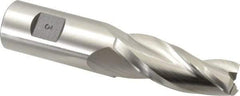 Made in USA - 3° Taper Angle per Side, 3/4" Small End Diam, 2-1/4" LOC, High Speed Steel 3 Flute Tapered Square End Mill - 4-3/4" OAL, 1" Shank Diam, Spiral Flute - USA Tool & Supply