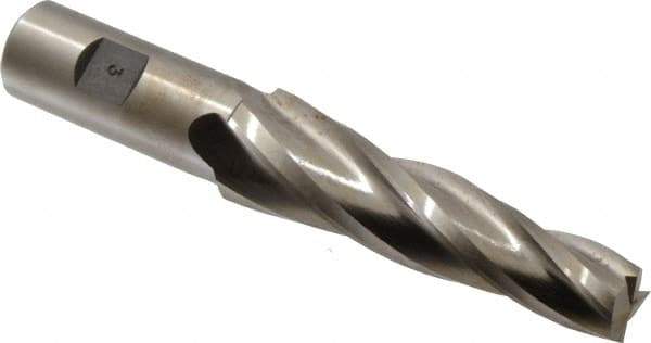 Made in USA - 3° Taper Angle per Side, 3/4" Small End Diam, 4" LOC, High Speed Steel 4 Flute Tapered Square End Mill - 6-1/2" OAL, 1" Shank Diam, Spiral Flute - USA Tool & Supply