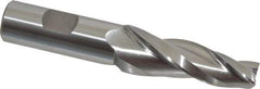 Made in USA - 5° Taper Angle per Side, 1/2" Small End Diam, 2-1/4" LOC, High Speed Steel 3 Flute Tapered Square End Mill - 4-1/2" OAL, 3/4" Shank Diam, Spiral Flute - USA Tool & Supply