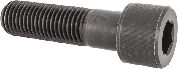 Value Collection - 1-3/8 - 6 UNC Hex Socket Drive, Socket Cap Screw - Alloy Steel, Black Oxide Finish, Partially Threaded, 5" Length Under Head - USA Tool & Supply