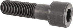 Value Collection - 1-3/8 - 6 UNC Hex Socket Drive, Socket Cap Screw - Alloy Steel, Black Oxide Finish, Partially Threaded, 5" Length Under Head - USA Tool & Supply