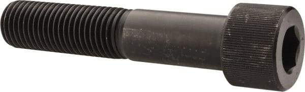 Value Collection - 1-3/8 - 6 UNC Hex Socket Drive, Socket Cap Screw - Alloy Steel, Black Oxide Finish, Partially Threaded, 7" Length Under Head - USA Tool & Supply