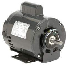 US Motors - 3/4, 1/4 hp, ODP Enclosure, No Thermal Protection, 1725, 1140 RPM, 115 Volt, 60 Hz, Single Phase Capacitor Start-Cap Run Motor - Size 56 Frame, Cradle/Stud Mount, 2 Speed, Ball Bearings, 8.9/6.1 Full Load Amps, B Class Insulation, Reversible - USA Tool & Supply