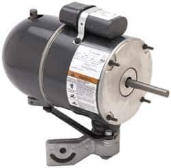 US Motors - 1/4 hp, TEAO Enclosure, Auto Thermal Protection, 1,075 RPM, 115 Volt, 60 Hz, Single Phase Permanent Split Capacitor (PSC) Motor - Size 48YZ Frame, Yoke Mount, 2 Speed, Ball Bearings, 4.40 Full Load Amps, B Class Insulation, CCW Lead End - USA Tool & Supply