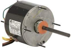 US Motors - 1/3 hp, TEAO Enclosure, Auto Thermal Protection, 1,075 RPM, 208-230 Volt, 60 Hz, Single Phase Permanent Split Capacitor (PSC) Motor - Size 48Y Frame, Stud/Band Mount, 1 Speed, Sleeve Bearings, 2.1 Full Load Amps, B Class Insulation, Reversible - USA Tool & Supply