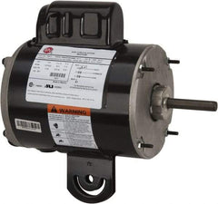 US Motors - 1/4 hp, TEAO Enclosure, Auto Thermal Protection, 1,075 RPM, 115 Volt, 60 Hz, Single Phase Permanent Split Capacitor (PSC) Motor - Size 48YZ Frame, Yoke Mount, 2 Speed, Ball Bearings, 4.2 Full Load Amps, B Class Insulation, Reversible - USA Tool & Supply