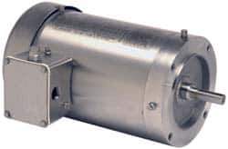 US Motors - 1/2 hp, TENV Enclosure, No Thermal Protection, 1,140 RPM, 208-230/460 Volt, 60 Hz, Three Phase Energy Efficient Motor - Size 56C Frame, C-Face Mount, 1 Speed, Ball Bearings, 2.2-2.2/1.1 Full Load Amps, F Class Insulation, Reversible - USA Tool & Supply