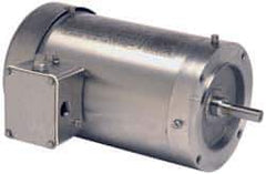 US Motors - 1.5 hp, TENV Enclosure, No Thermal Protection, 1,725 RPM, 208-230/460 Volt, 60 Hz, Three Phase Energy Efficient Motor - Size 145TC Frame, C-Face Mount, 1 Speed, Ball Bearings, 4.9-4.8/2.4 Full Load Amps, F Class Insulation, Reversible - USA Tool & Supply