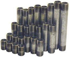 B&K Mueller - 60 Piece, 1-1/4" Pipe, Galvanized Pipe Nipple Set - Schedule 40, (6) Close, (6) 2, (6) 2-1/2, (6) 3, (6) 3-1/2, (6) 4, (6) 4-1/2, (6) 5, (6) 5-1/2, (6) 6 - USA Tool & Supply