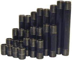 B&K Mueller - 60 Piece, 1-1/2" Pipe, Black Finished Steel Pipe Nipple Set - Schedule 40, (6) Close, (6) 2, (6) 2-1/2, (6) 3, (6) 3-1/2, (6) 4, (6) 4-1/2, (6) 5, (6) 5-1/2, (6) 6 - USA Tool & Supply