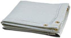 Steiner - 8' High x 6' Wide x 0.08" Thick Uncoated Fiberglass Welding Blanket - White, Grommet - USA Tool & Supply
