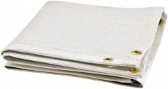 Steiner - 6' High x 6' Wide x 0.08" Thick Uncoated Fiberglass Welding Blanket - White, Grommet - USA Tool & Supply