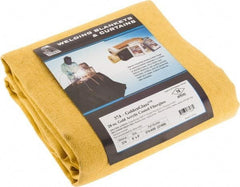 Steiner - 8' High x 6' Wide x 0.051" Thick Acrylic Coated Fiberglass Welding Blanket - Gold, Grommet - USA Tool & Supply