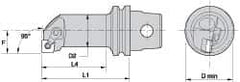 Kennametal - Left Hand Cut, 32mm Min Bore Diam, Size KM32 Steel Modular Boring Cutting Unit Head - 2.2835" Max Bore Depth, Through Coolant, Compatible with CN.. - USA Tool & Supply