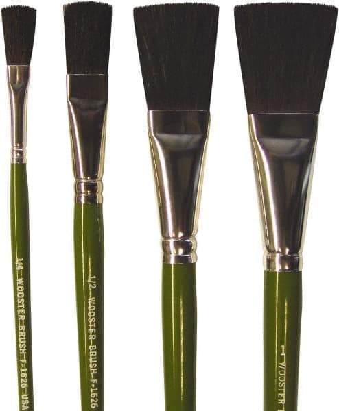Wooster Brush - 1" Camel Hair Artist's Paint Brush - 1-3/32" Wide, 1-13/32" Bristle Length, 5-3/4" Plastic Handle - USA Tool & Supply