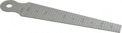 SPI - 5/8 to 1-3/16 Inch Measurement, 1 Leaf Taper Gage - 6 Inch Long, 1/64 Inch Graduation - USA Tool & Supply