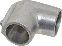 Hollaender - 1" Pipe, 90° Elbow, Aluminum Alloy Elbow Pipe Rail Fitting - Bright Finish - USA Tool & Supply