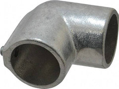 Hollaender - 1-1/4" Pipe, 90° Elbow, Aluminum Alloy Elbow Pipe Rail Fitting - Bright Finish - USA Tool & Supply