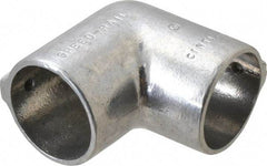 Hollaender - 2" Pipe, 90° Elbow, Aluminum Alloy Elbow Pipe Rail Fitting - Bright Finish - USA Tool & Supply