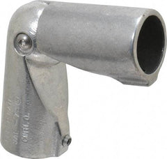 Hollaender - 1-1/4" Pipe, Adjustable Elbow, Aluminum Alloy Elbow Pipe Rail Fitting - Bright Finish - USA Tool & Supply
