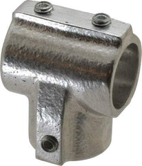 Hollaender - 3/4" Pipe, 90° Three Socket Tee, Aluminum Alloy Tee Pipe Rail Fitting - Bright Finish - USA Tool & Supply