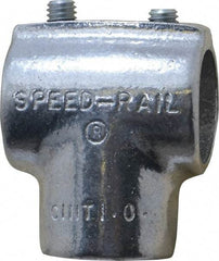 Hollaender - 1" Pipe, 90° Three Socket Tee, Aluminum Alloy Tee Pipe Rail Fitting - Bright Finish - USA Tool & Supply