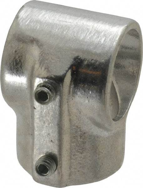 Hollaender - 1-1/4" Pipe, Tee-E, Aluminum Alloy Tee Pipe Rail Fitting - Bright Finish - USA Tool & Supply