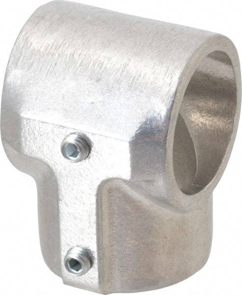 Hollaender - 1-1/2" Pipe, Tee-E, Aluminum Alloy Tee Pipe Rail Fitting - Bright Finish - USA Tool & Supply