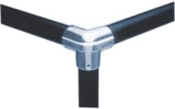 Hollaender - 3/4" Pipe, Side Outlet Elbow, Aluminum Alloy Elbow Pipe Rail Fitting - Bright Finish - USA Tool & Supply