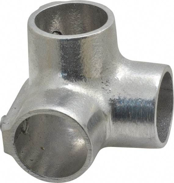 Hollaender - 1" Pipe, Side Outlet Elbow, Aluminum Alloy Elbow Pipe Rail Fitting - Bright Finish - USA Tool & Supply