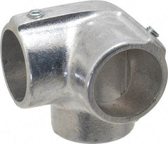 Hollaender - 1-1/4" Pipe, Side Outlet Elbow, Aluminum Alloy Elbow Pipe Rail Fitting - Bright Finish - USA Tool & Supply