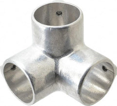 Hollaender - 2" Pipe, Side Outlet Elbow, Aluminum Alloy Elbow Pipe Rail Fitting - Bright Finish - USA Tool & Supply