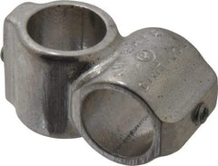 Hollaender - 3/4" Pipe, Short Barrel Crossover, Aluminum Alloy Cross Pipe Rail Fitting - Bright Finish - USA Tool & Supply