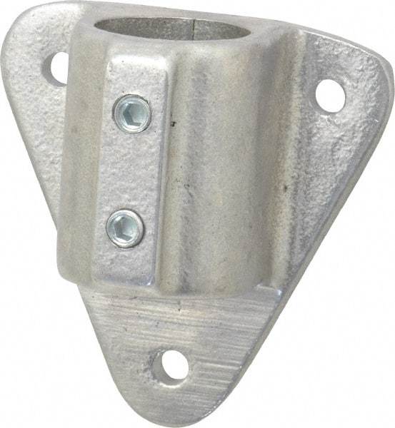 Hollaender - 1" Pipe, Wall Mount Flange, Aluminum Alloy Flange Pipe Rail Fitting - Bright Finish - USA Tool & Supply